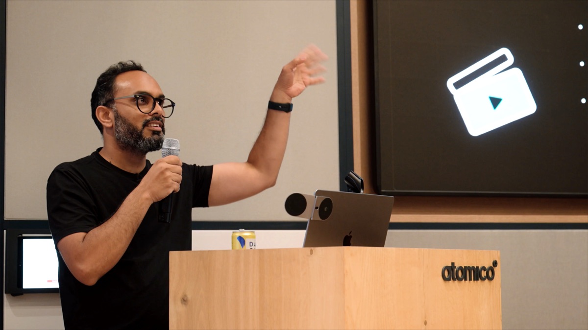 Omar Farook speaking at Atomico