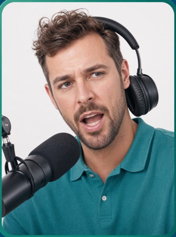A podcaster